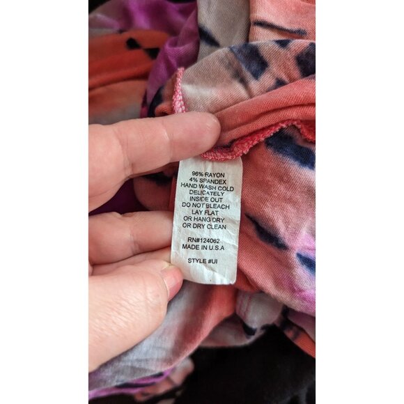 Tie-Dye Short Sleeve Dress With Pockets Medium - Picture 2 of 4